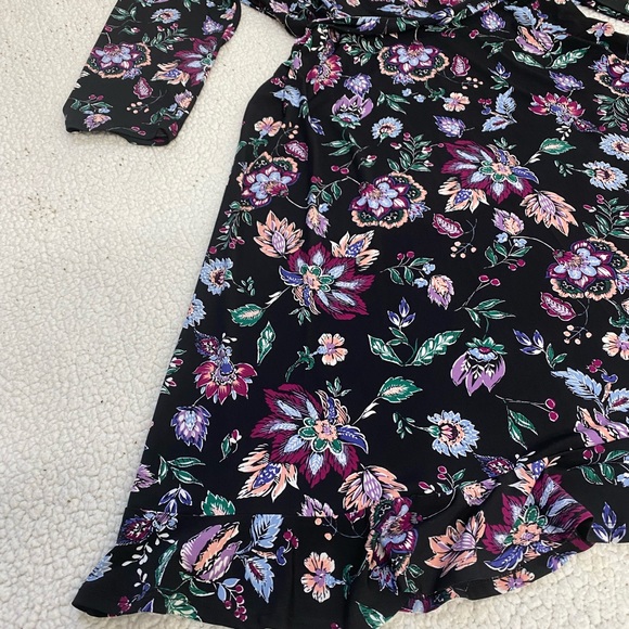 Leota Libby  Wrap Ruffle Bottom Dress Sz XL - Picture 7 of 10